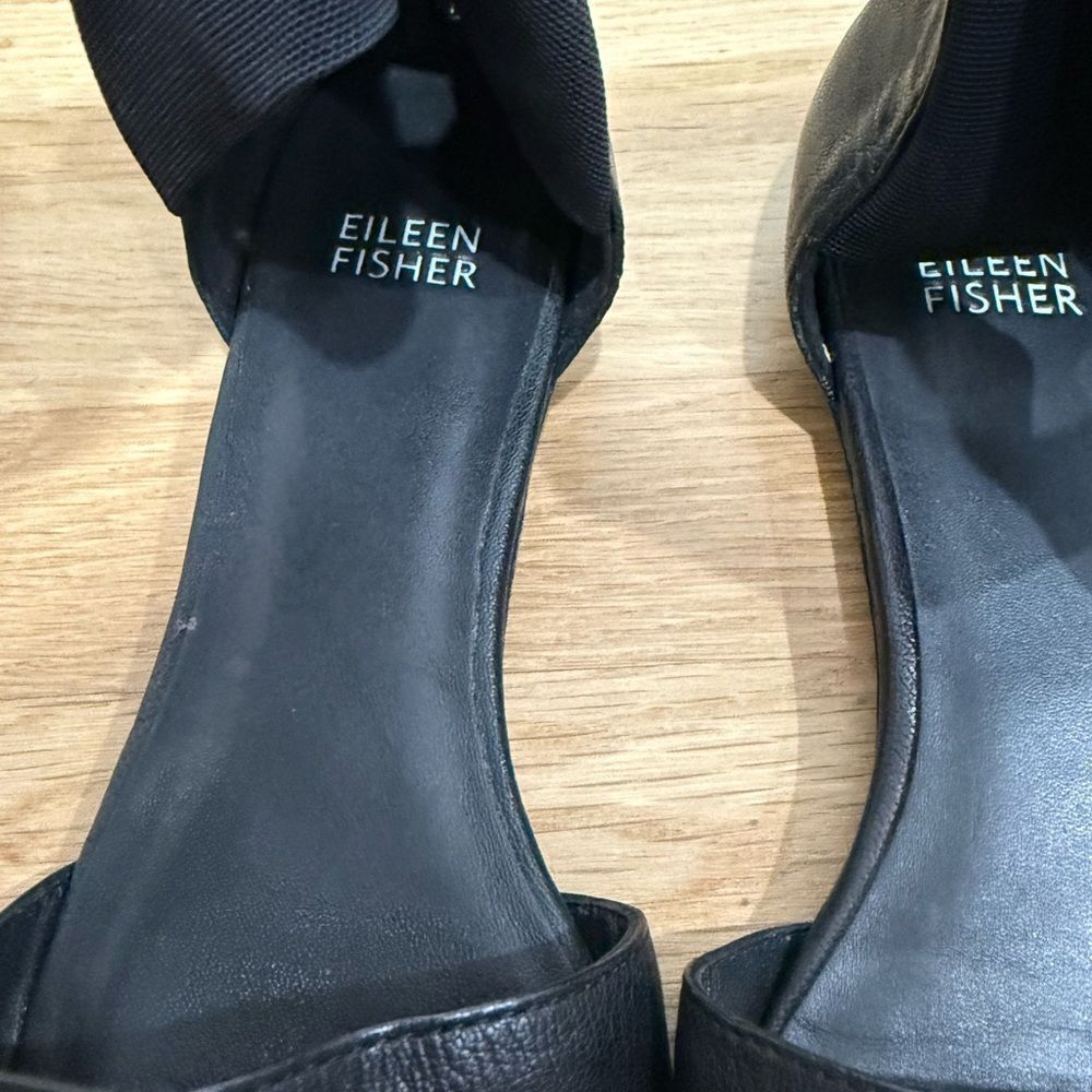 Eileen Fisher Allot Tumbled Leather Flat 7 - Picture 3 of 9